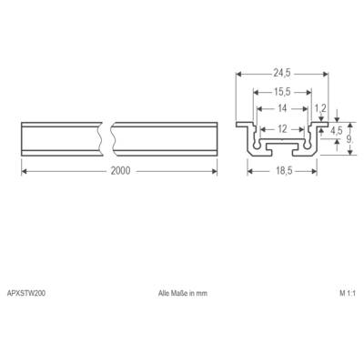Ensemble d'outils étiqueté dans une mallette en mousse montrant une clé à cliquet, une barre d'extension, des adaptateurs et plusieurs tailles de douilles avec dimensions en mm.