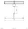 Schéma technique d'un luminaire monté au plafond avec une tige verticale et une barre transversale, montrant les dimensions de 2000 mm de hauteur et 120 mm de largeur ; échelle M 1:2.