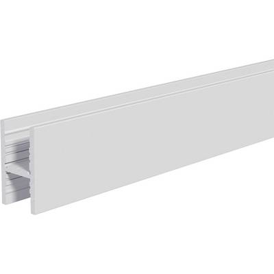 Support de montage en métal gris avec deux trous de vis, présenté avec deux vis assorties pour l'installation.