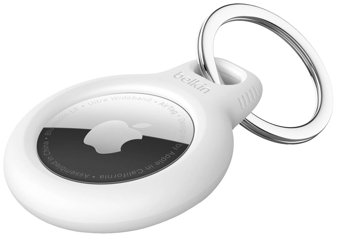 BELKIN Airtag Protection avec porte-clés Blanc-0