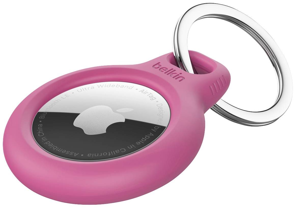 BELKIN Airtag Protection avec porte-clés Rose-0