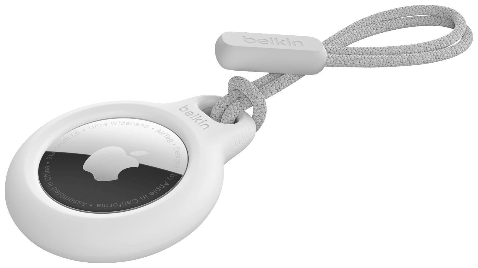 BELKIN Airtag Protection avec Cordon Blanc-0