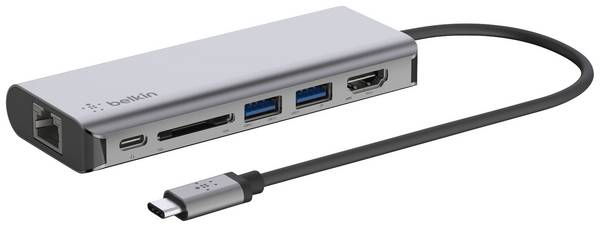Belkin Station d'accueil USB-C®  AVC008btSGY Convient pour les marques: universel  lecteur de cartes intégré