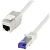 LogiLink CC5052S RJ45 Câble réseau, câble patch CAT 6a S/FTP 2.00 m gris avec cliquet d'encastrement 1 pc(s)