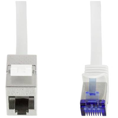 Câble réseau avec connecteur et prise RJ45, adapté pour les connexions à haut débit dans les réseaux informatiques, vu de face.