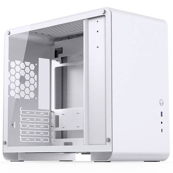 Micro-tour Jonsbo Jonsbo U4 Mini Micro-ATX-Gehäuse, Tempered Glass - weiß Boîtier, Boîtier gaming, Boîtier PC  blanc