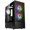 Tour midi Kolink Kolink Observatory MX Mesh ARGB Midi Tower Case - Black Boîtier PC, Boîtier, Boîtier gaming noir