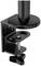 Une pince de table noire pour supports de moniteur. Elle dispose d'une base ronde et d'une pince à vis pour la fixation sur les bords de table.