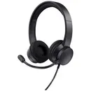 Trust Ayda Micro-casque supra-auriculaire filaire Stereo noir Noise Cancelling micro-casque, volume réglable, mise en so
