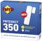 Emballage d'un FRITZ!DECT 350, contact pour porte/fenêtre, avec autocollant "NOUVEAU", compatible avec FRITZ!Box et applications domotiques.
