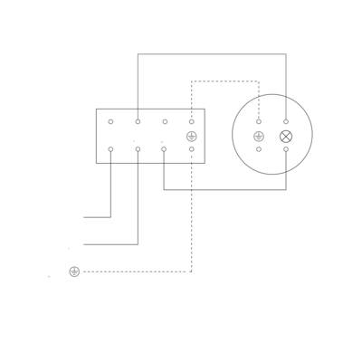 Schéma de câblage d'une prise triphasée avec phases (L), conducteur neutre (N) et conducteur de protection (PE) indiqués. Les connexions sont représentées.