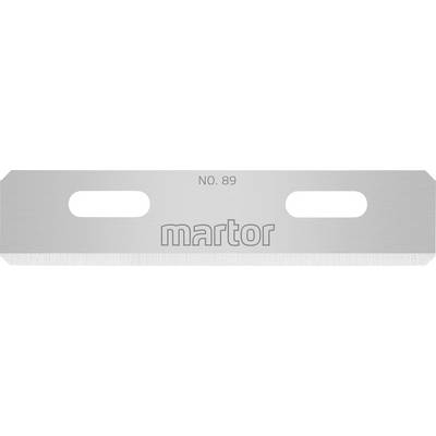 Lame de la marque 'martor', numéro de modèle 89, avec deux trous ovales.