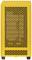 Appareil jaune à boîtier rectangulaire avec un motif de grille à l'avant, probablement un purificateur d'air ou un déshumidificateur.