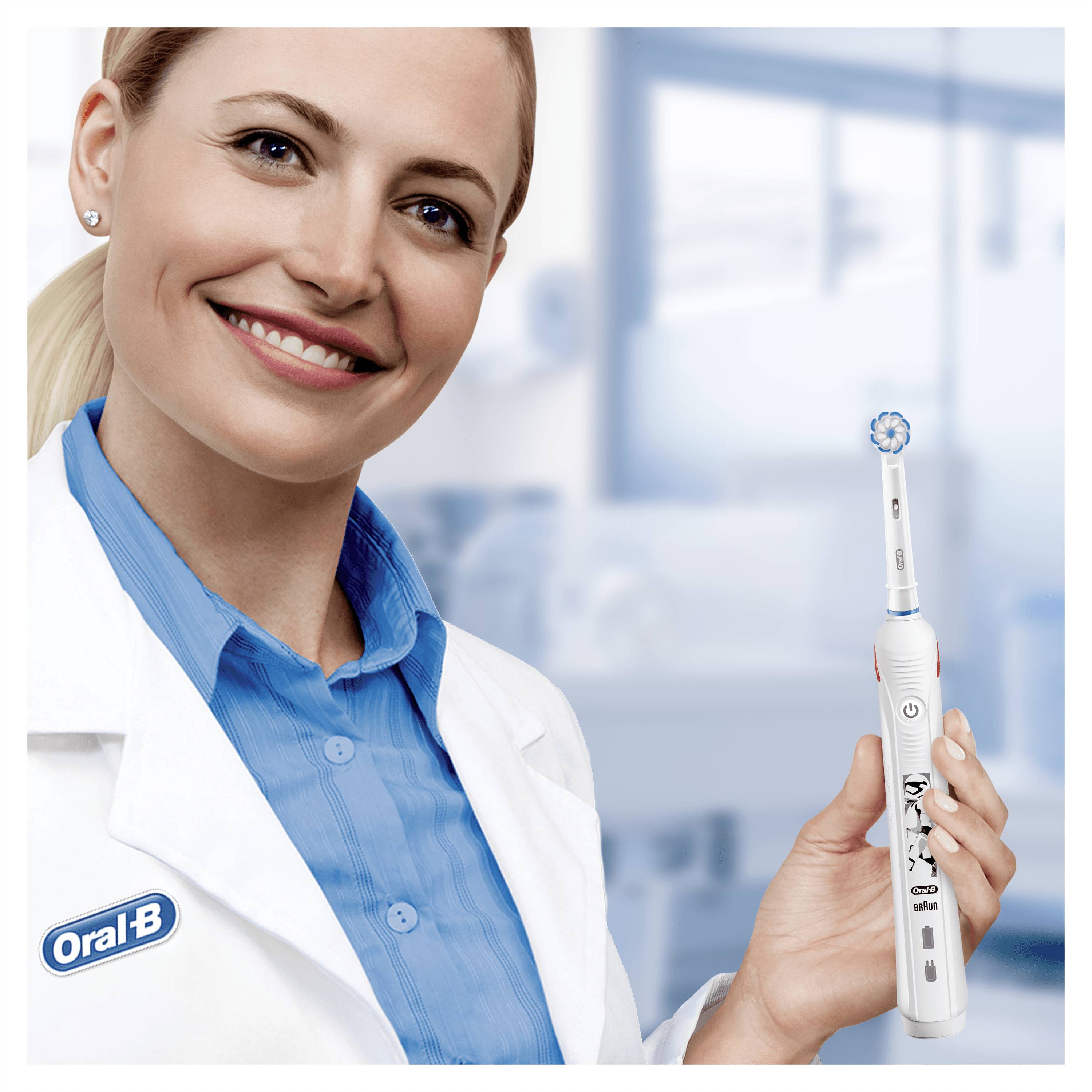 Oral-B Pro 3 Junior Star Wars D505.513.2K Brosse à dents électrique pour enfants rotatif / oscillant blanc-6