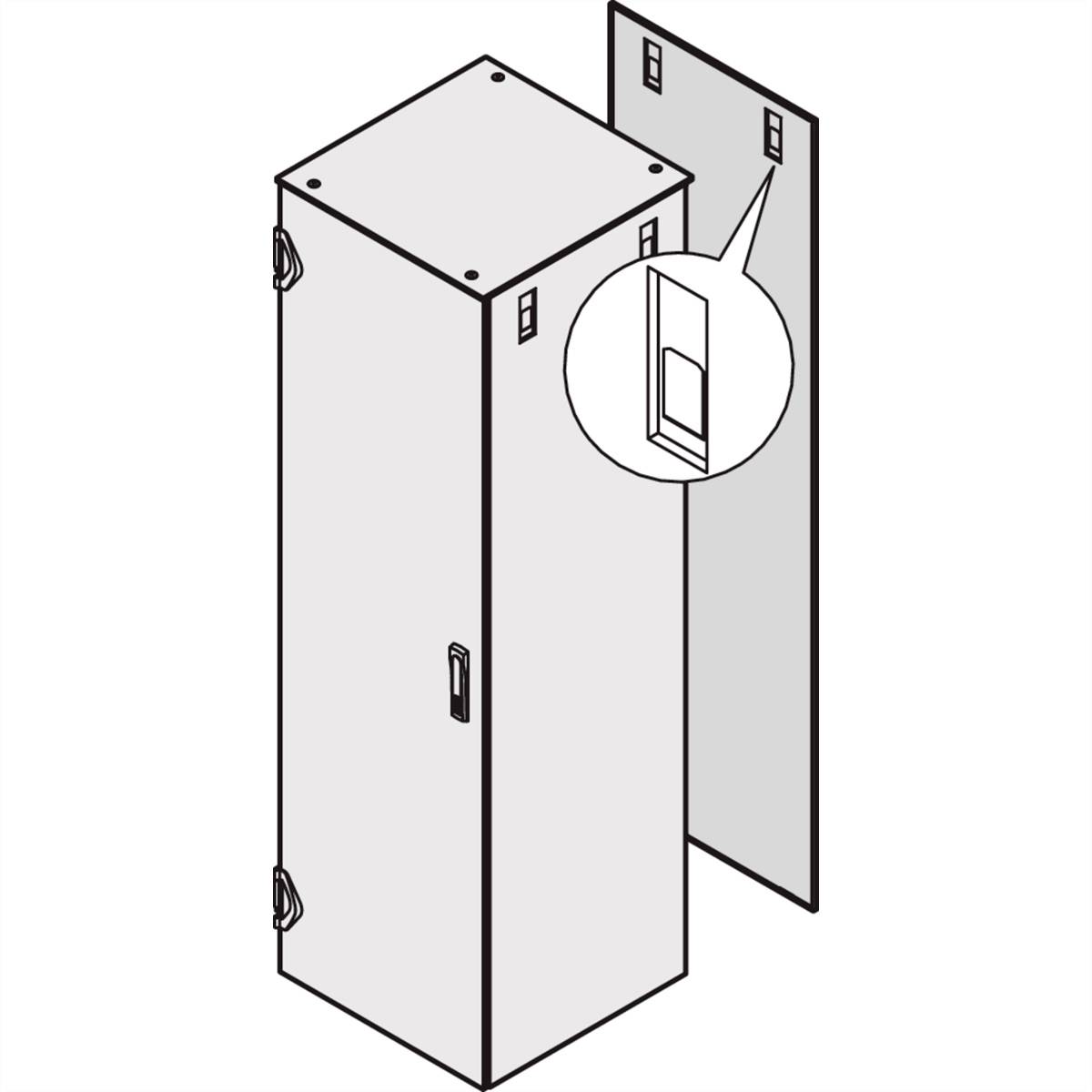 nVent SCHROFF 22130101 Rear panel avec verouillage rapide (l x H) 600 mm x 2200 mm 1 pc(s) Piece