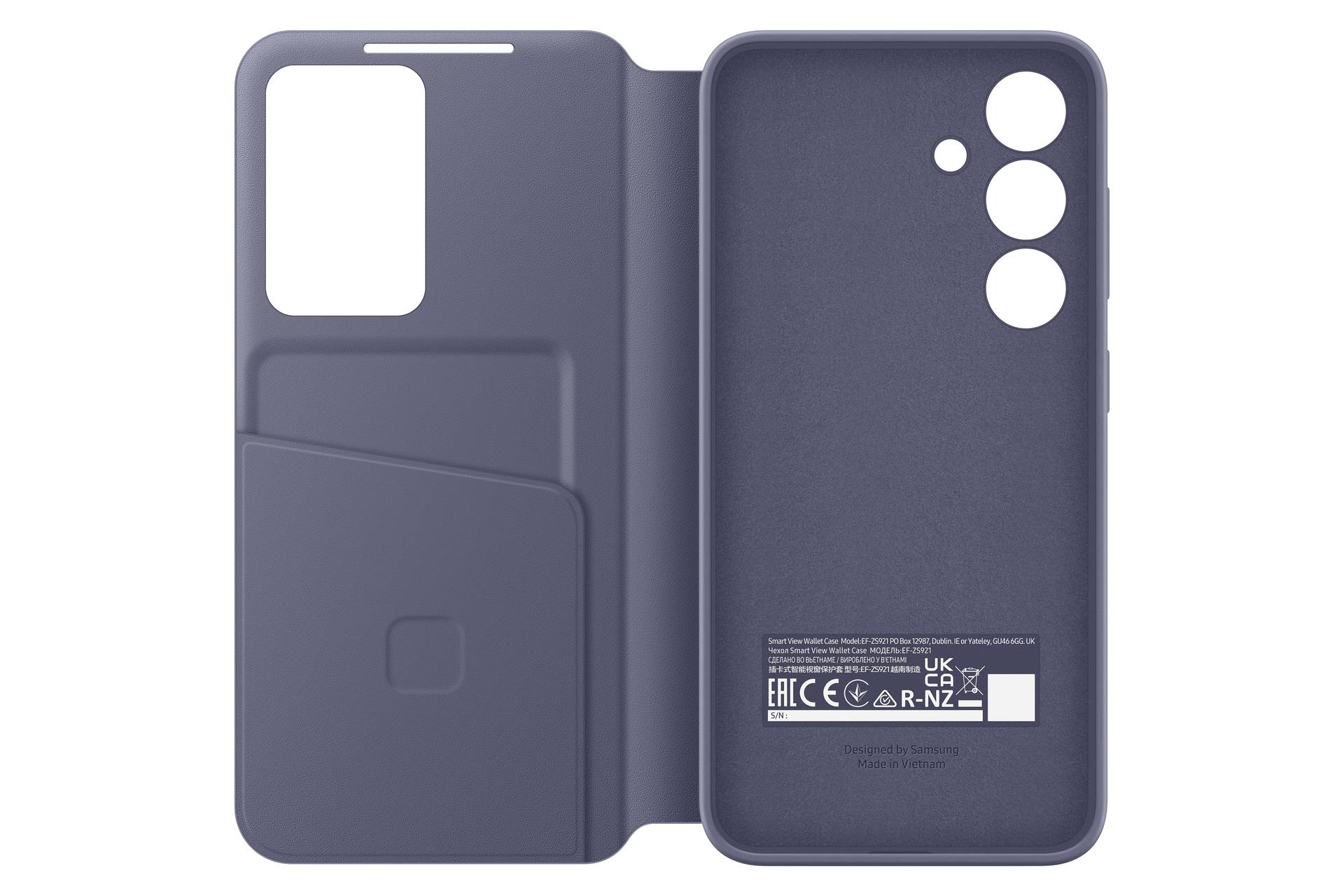 Samsung Smart View Wallet Étui portefeuille Samsung Galaxy S24 violet EF-ZS921CVEGWW-3