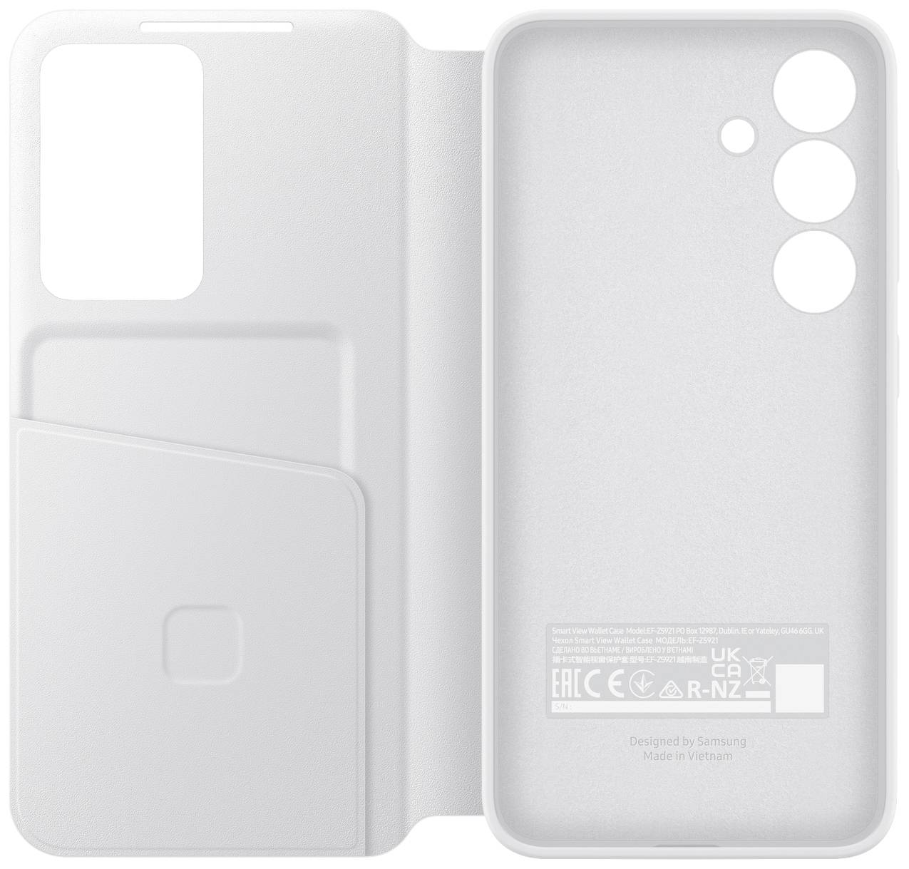 Samsung Smart View Wallet Étui portefeuille Samsung Galaxy S24 blanc résistant aux chocs EF-ZS921CWEGWW-3