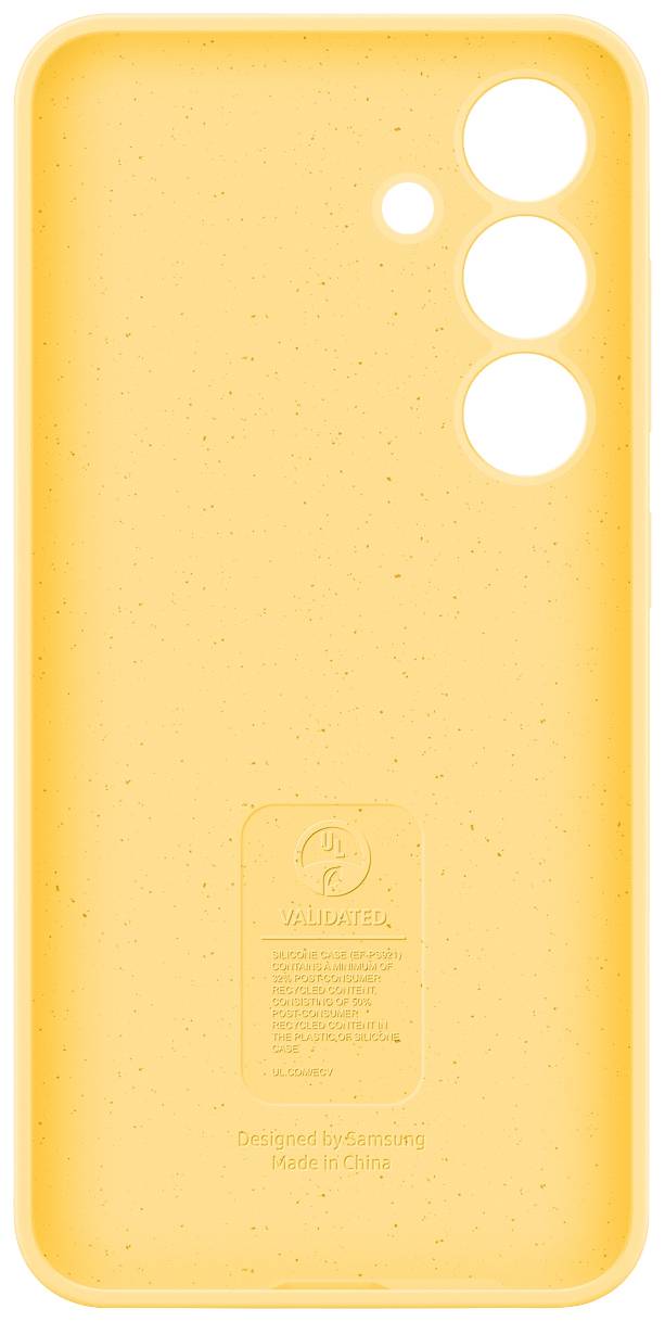 Samsung Silicone Coque arrière Samsung Galaxy S24 jaune résistant aux chocs EF-PS921TYEGWW-3
