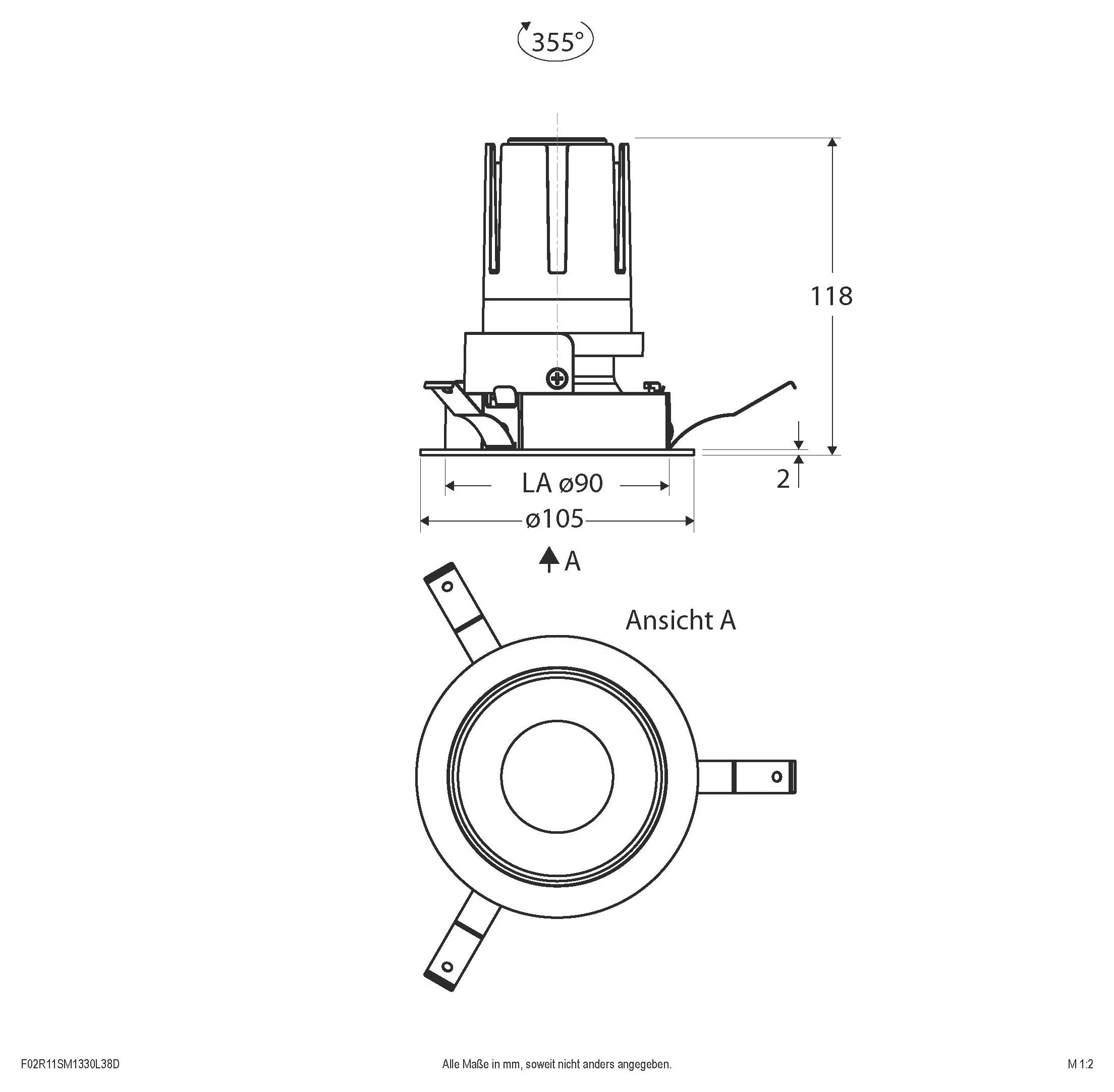 EVN F02R11SM1330L38D F02R11SM1330L38D Plafonnier à spot LED-2