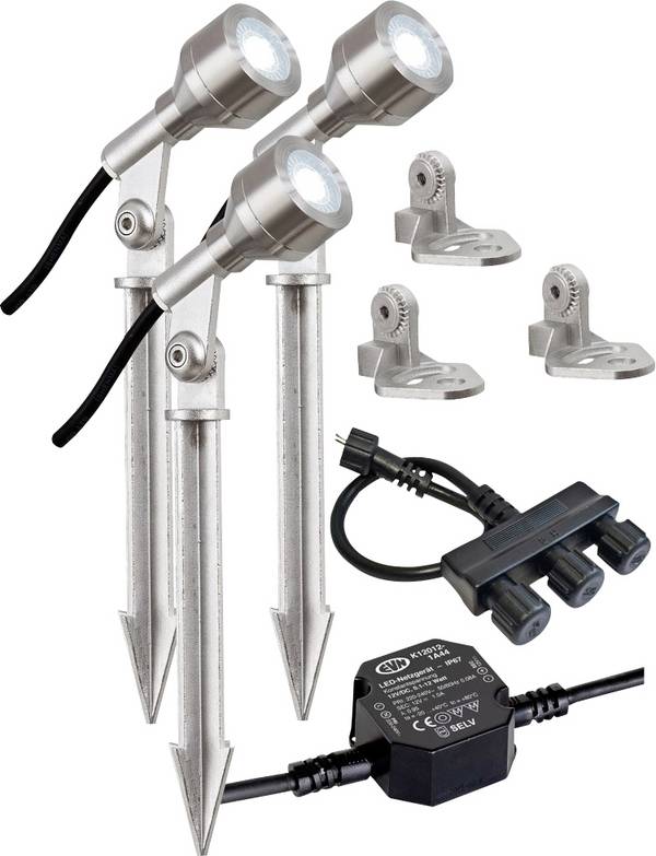 EVN P68123501-3 P681235013 Set de projecteurs de jardin LED LED