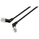 Renkforce RF-6071548 RJ45 Câble réseau, câble patch CAT 6a F/UTP 1.00 m noir contacts enfichables orientables à 360°, câ