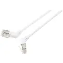 Renkforce RF-6071566 RJ45 Câble réseau, câble patch CAT 6a F/UTP 1.00 m blanc contacts enfichables orientables à 360°, c