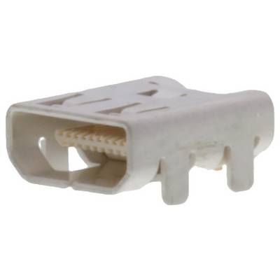 Une image rapprochée d'un connecteur électrique en plastique blanc avec plusieurs fentes, utilisé pour connecter des câbles dans les appareils électroniques.