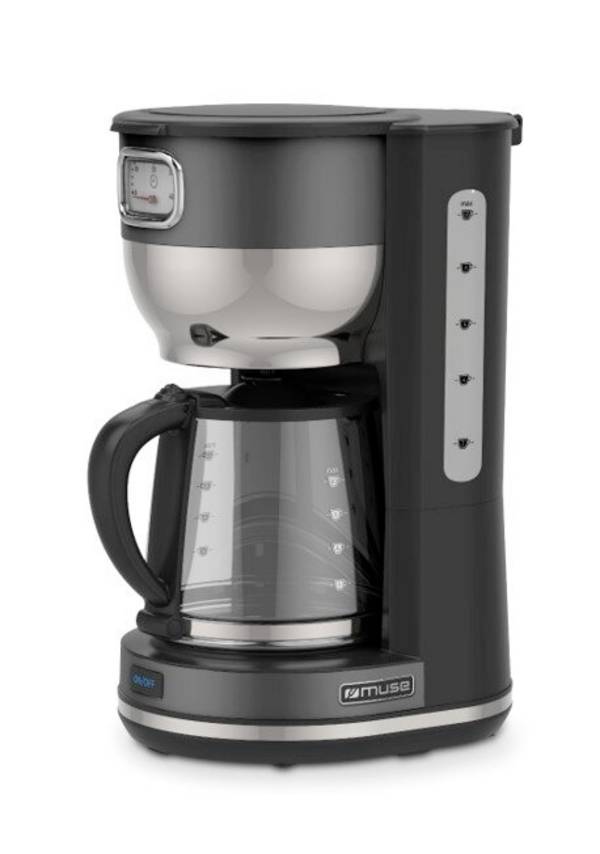 Muse MS-220 DG Cafetière gris  Nombre de tasse=10 verseuse en verre, fonction de conservation de la chaleur