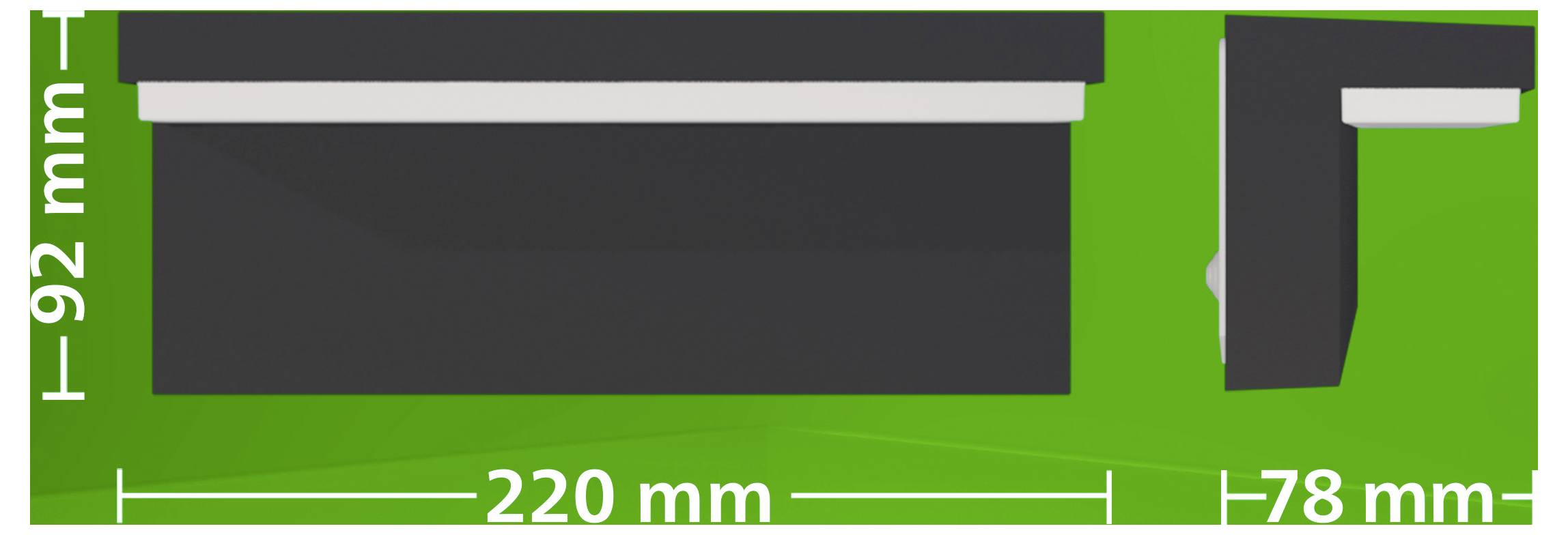 Philips LED Bustan 8720169257252 Applique LED extérieure LED LED intégrée 3.8 W anthracite-4