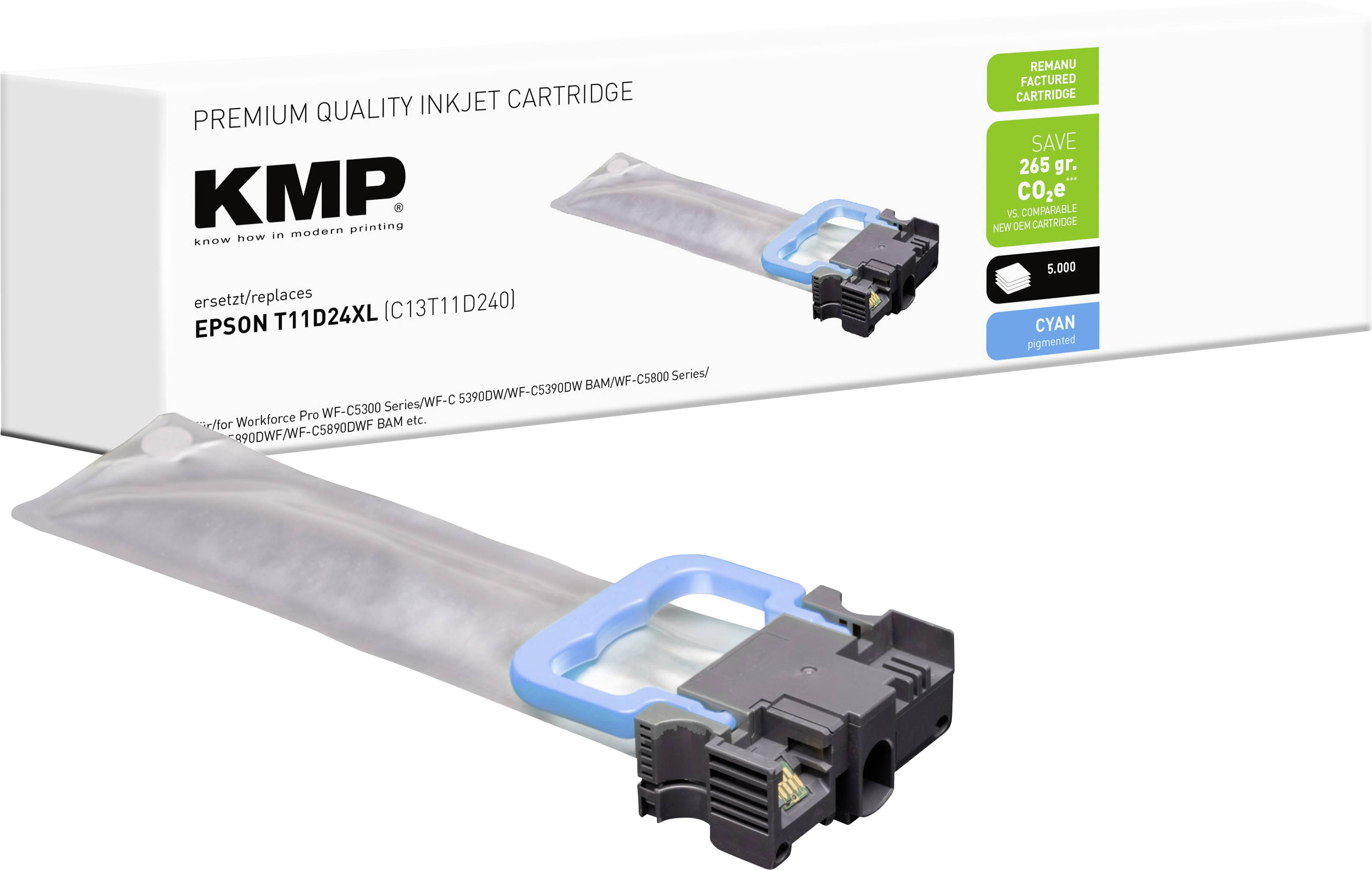 KMP Encre remplace Epson T11D2 XL compatible cyan 1664,4003 1664,4003