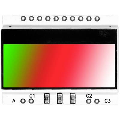 Un dispositif électronique doté de trois interrupteurs (C1, C2, C3) et d'un affichage couleur qui passe du vert au rouge en passant par le rose.