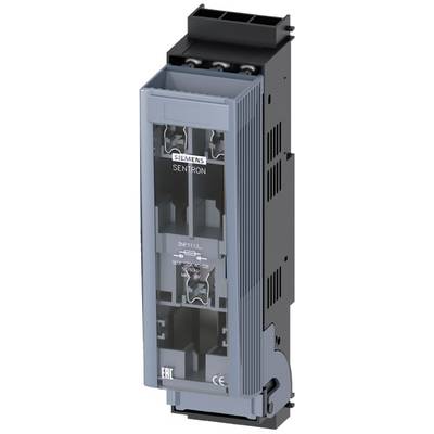 Disjoncteur électrique Siemens, modèle Sentron. Appareil rectangulaire orienté verticalement avec des contacts et des marquages visibles.