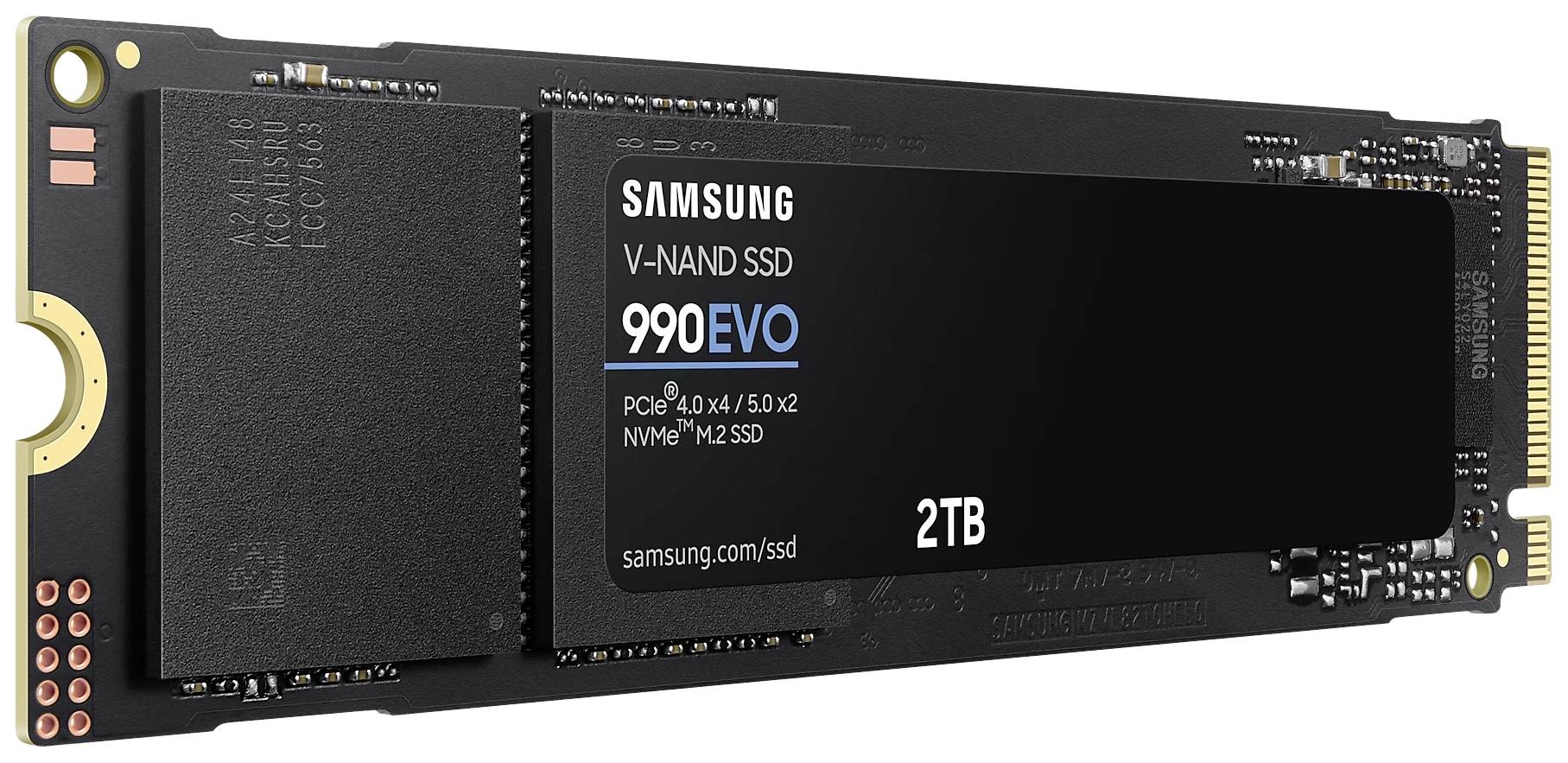 Samsung SSD 990 EVO, 2 To, PCIe 4.0 x4, Format NVMe M.2, noir.