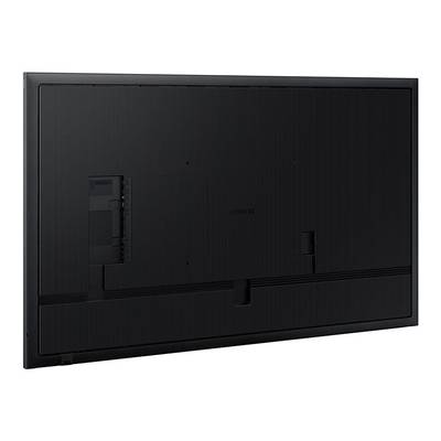 Arrière d'un écran plat noir avec des ports de connexion et une possibilité de montage VESA.