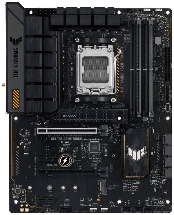 Asus TUF GAMING A620-PRO WIFI Carte mère Socket (PC) AMD® AM5 Facteur de forme (détails) ATX Chipset de la carte mère AMD® A620