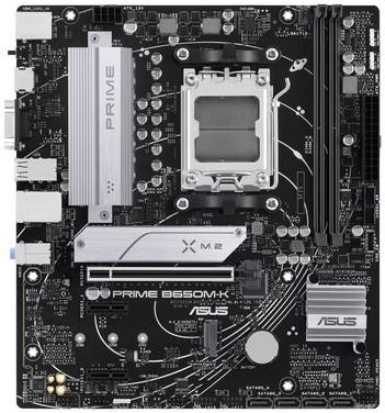 Asus PRIME B650M-K Carte mère Socket (PC) AMD® AM5 Facteur de forme (détails) Micro-ATX Chipset de la carte mère AMD® B650