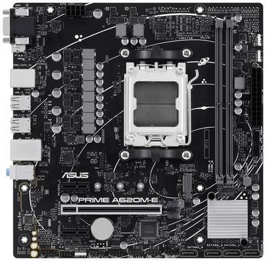 Asus PRIME A620M-E-CSM Carte mère Socket (PC) AMD® AM5 Facteur de forme (détails) Micro-ATX Chipset de la carte mère AMD® A620