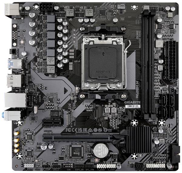 Gigabyte A620M H Carte mère Socket (PC) AMD® AM5 Facteur de forme (détails) Micro-ATX Chipset de la carte mère AMD® A620
