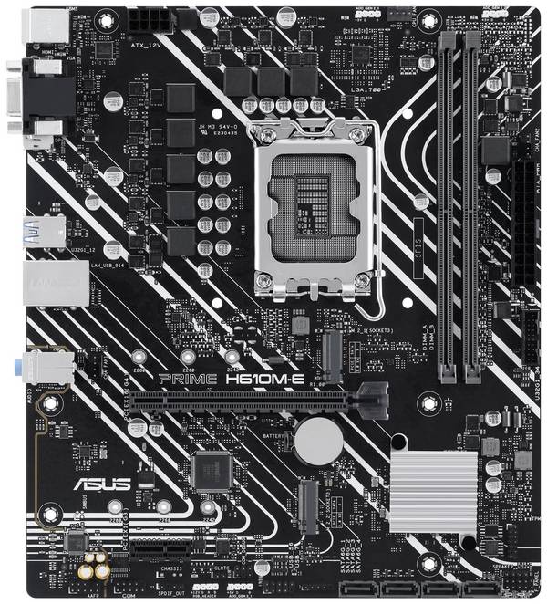 Asus PRIME H610M-E-CSM Carte mère Socket (PC) Intel® 1700 Facteur de forme (détails) Micro-ATX Chipset de la carte mère Intel® H610