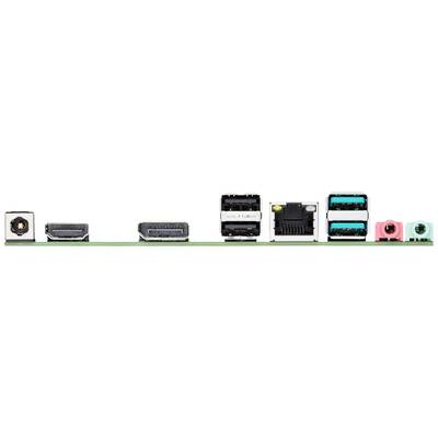 Plusieurs ports informatiques, dont HDMI, USB et Audio, alignés sur une carte mère.