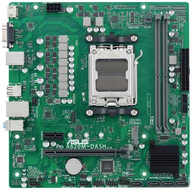 Asus PRO A620M-DASH-CSM Carte mère Socket (PC) AMD® AM5 Facteur de forme (détails) Micro-ATX Chipset de la carte mère AMD® A620