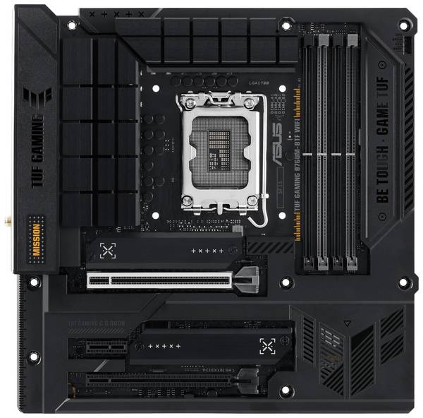 Asus TUF GAMING B760M-BTF WIFI Carte mère Socket (PC) Intel® 1700 Facteur de forme (détails) Micro-ATX Chipset de la carte mère Intel® B760