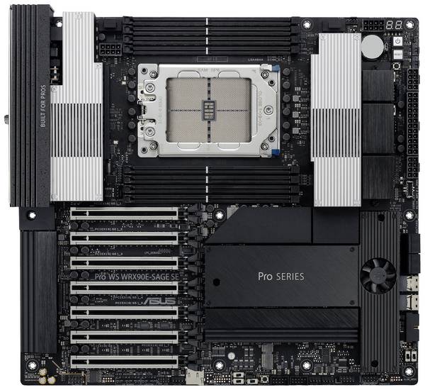 Asus PRO WS WRX90E-SAGE SE Carte mère Socket (PC) AMD® sTR5 Facteur de forme (détails) SSI EEB Chipset de la carte mère AMD® WRX90
