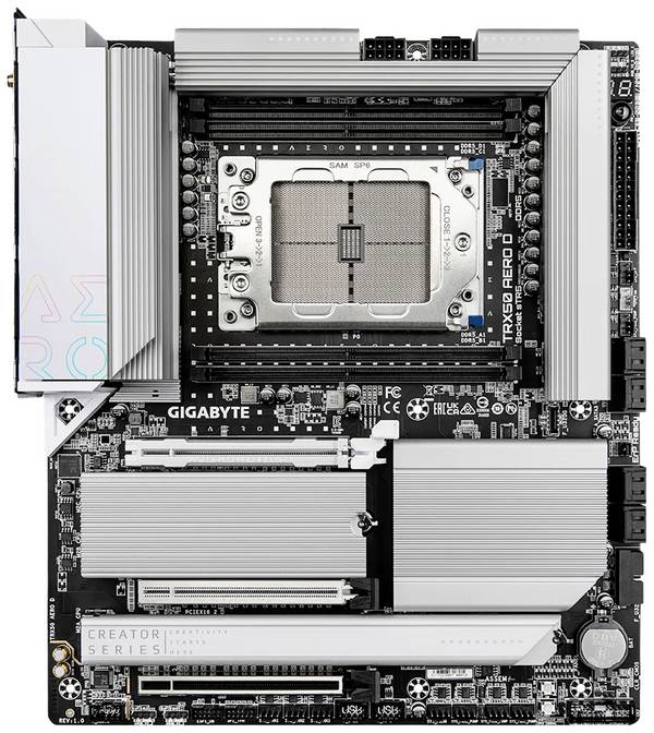 Gigabyte TRX50 AERO D - 1.0 Carte mère Socket (PC) AMD® sTR5 Facteur de forme (détails) E-ATX Chipset de la carte mère AMD® TRX50