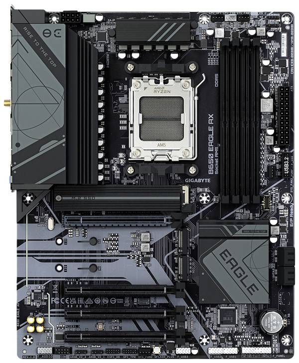Gigabyte B650 EAGLE AX Carte mère Socket (PC) AMD® AM5 Facteur de forme (détails) ATX Chipset de la carte mère AMD® B650