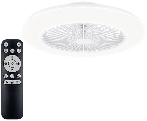 Philips LED Amigo Ventilateur de plafond  20 W, 42 W (Ø x H) 490 mm x 137 mm effet scintillant avec éclairage, variable