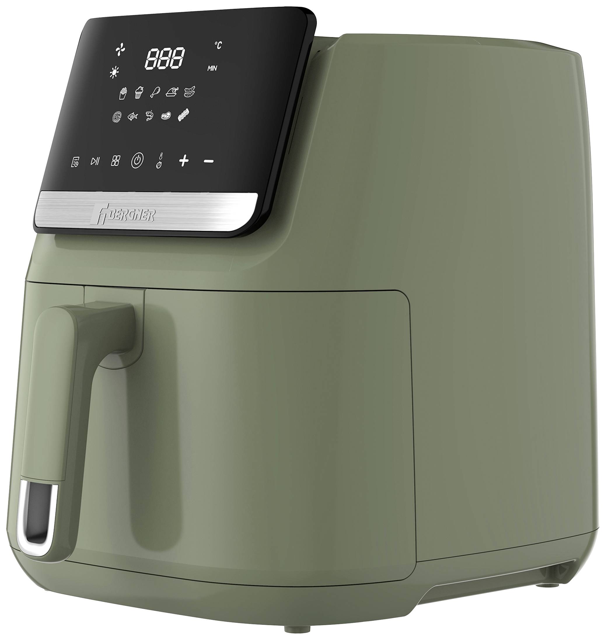 Bergner Friteuse à air chaud 6.5 l 1600 W revêtement anti-adhésif, boîtier Cool-Touch, protection contre la surchauffe, -1