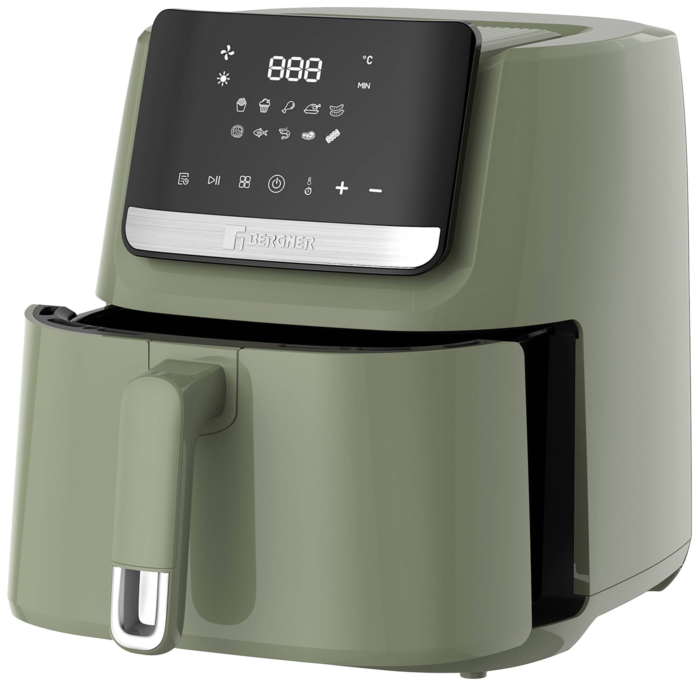 Bergner Friteuse à air chaud 6.5 l 1600 W revêtement anti-adhésif, boîtier Cool-Touch, protection contre la surchauffe, -3