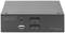 Un commutateur KVM noir avec deux boutons et un port USB à l'avant, de marque 'Digitus'.