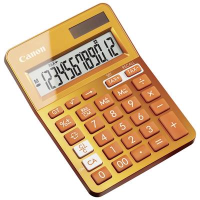 Canon LS-123K  Calculatrice de bureau orange Ecran: 12 à pile(s), solaire (l x H x P) 104 x 25 x 145 mm